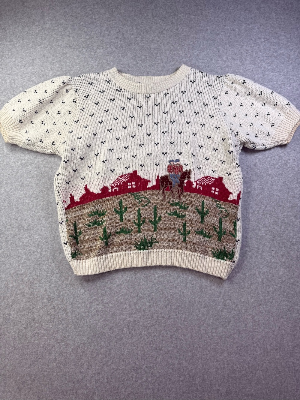 Vintage Sweater Loft New York puffy sleeve sweater Medium